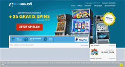 Desktop Screenshot of de.playmillion.com