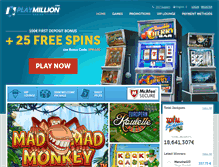 Tablet Screenshot of da.playmillion.com